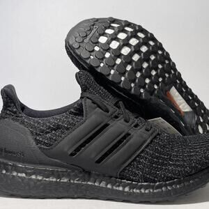 Adidas Brand New Triple Black Ultra Boost 4.0 Sneakers.